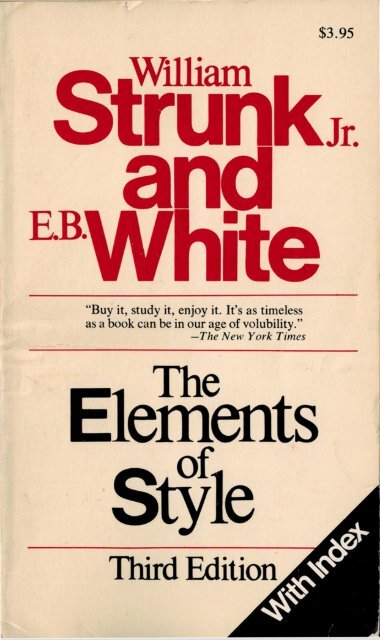 The Elements Of Style By Strunk And White PDF
