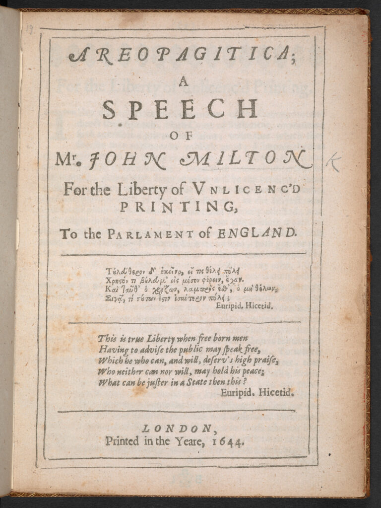 Areopagitica   by John Milton