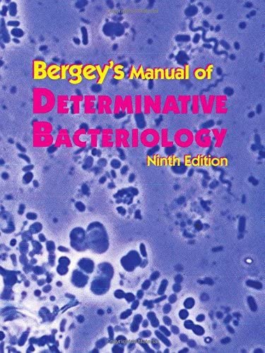 Bergey’S Manual of Determinative Bacteriology  by  John G. Holt Phd