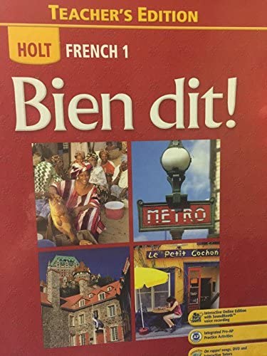 Bien Dit French 1 Textbook  by John Demado (Author), Severine Champeny (Author), Marie Ponterio (Author), Robert Ponterio (Author)