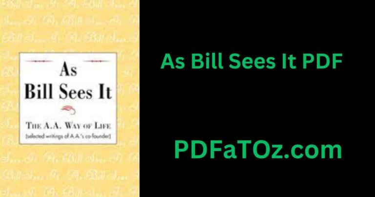 As Bill Sees It Pdf