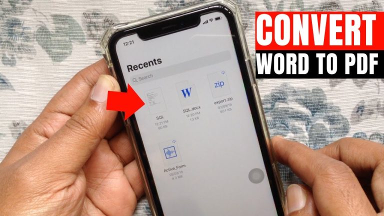 How to Convert Word Doc into PDF on iPhone