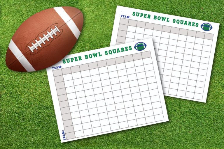 Free Printable Football Squares Pdf