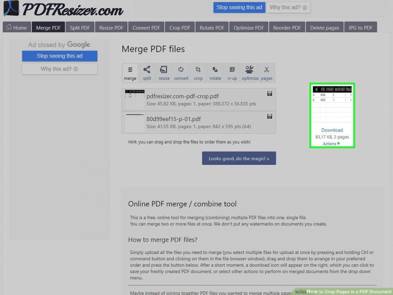 How to Crop Document in Pdf